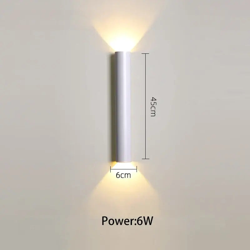 Modern black & silver led wall lamp for bedroom or tv background