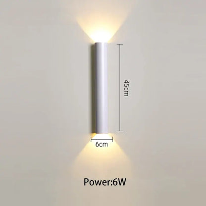 Modern black & silver led wall lamp for bedroom or tv background