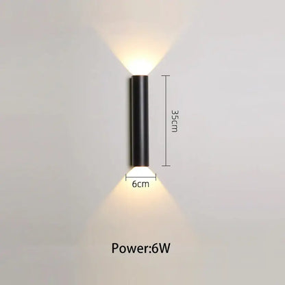 Modern black & silver led wall lamp for bedroom or tv background