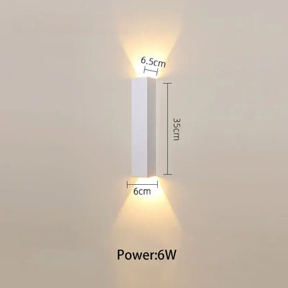 Modern black & silver led wall lamp for bedroom or tv background