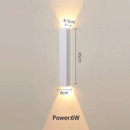 Modern black & silver led wall lamp for bedroom or tv background
