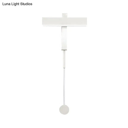 Modern black & silver led wall lamp with adjustable arm bedroom