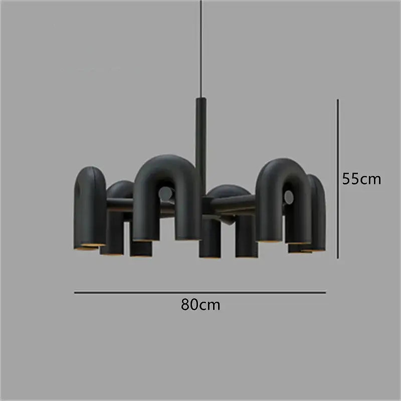 Modern black & silver minimalist tube wall lamp bedroom sconce