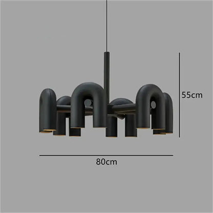 Modern black & silver minimalist tube wall lamp bedroom sconce