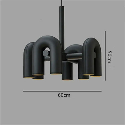 Modern black & silver minimalist tube wall lamp bedroom sconce