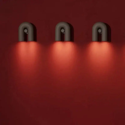 Modern black & silver minimalist tube wall lamp bedroom sconce