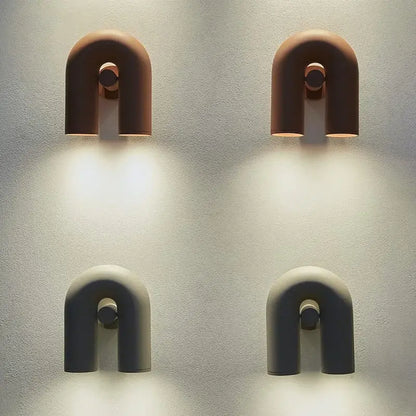 Modern black & silver minimalist tube wall lamp bedroom sconce