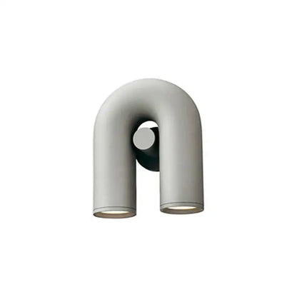 Modern black & silver minimalist tube wall lamp bedroom sconce