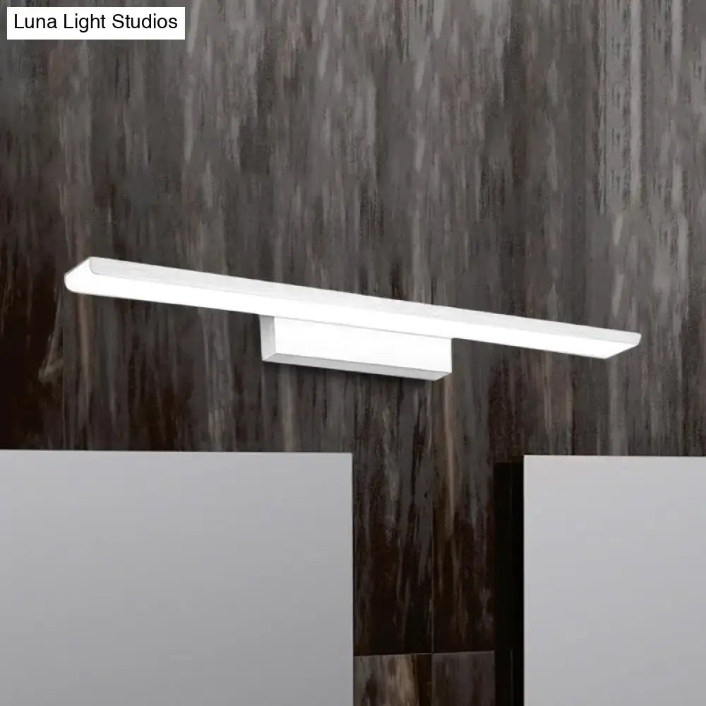 Modern black & silver rectangle bathroom wall vanity light aluminum