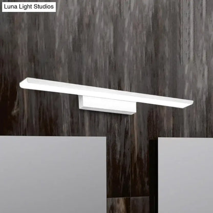 Modern black & silver rectangle bathroom wall vanity light aluminum
