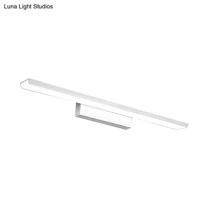 Modern black & silver rectangle bathroom wall vanity light aluminum