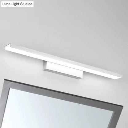 Modern black & silver rectangle bathroom wall vanity light aluminum