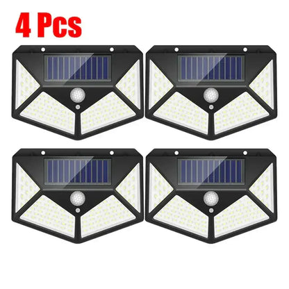 Modern black solar powered outdoor wall lamp garden motion sensor