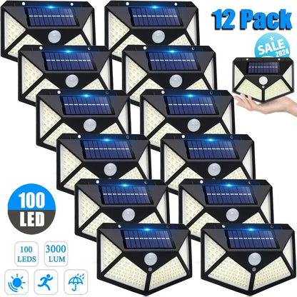Modern black solar powered outdoor wall lamp garden motion sensor