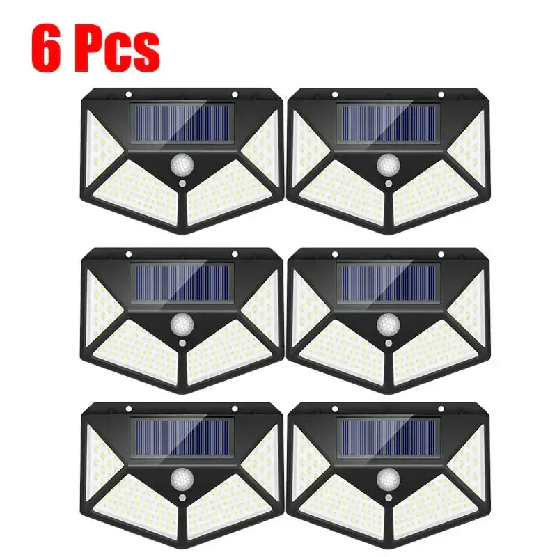 Modern black solar powered outdoor wall lamp garden motion sensor