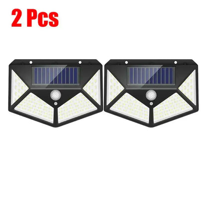 Modern black solar powered outdoor wall lamp garden motion sensor