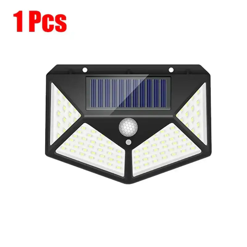 Modern black solar powered outdoor wall lamp garden motion sensor