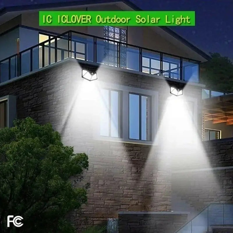 Modern black solar powered outdoor wall lamp garden motion sensor