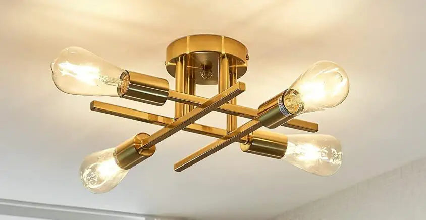 DecorBites™ Modern Black Sputnik Chandelier Flush Mount