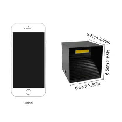 Modern black square 12w cob led wall lamp living room light
