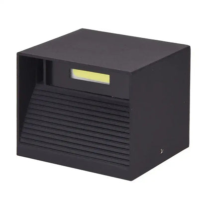 Modern black square 12w cob led wall lamp living room light