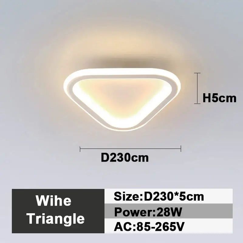 Modern black square led ceiling lamp bedroom lighting