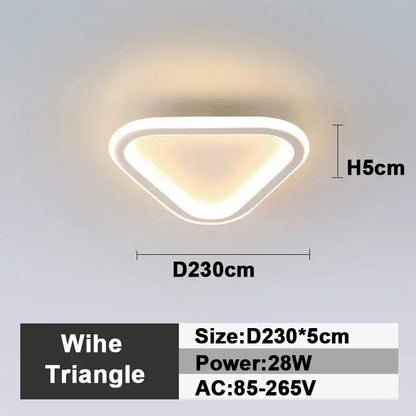 Modern black square led ceiling lamp bedroom lighting