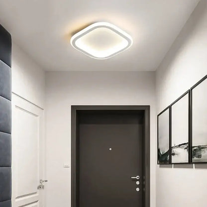 Modern black square led ceiling lamp bedroom lighting