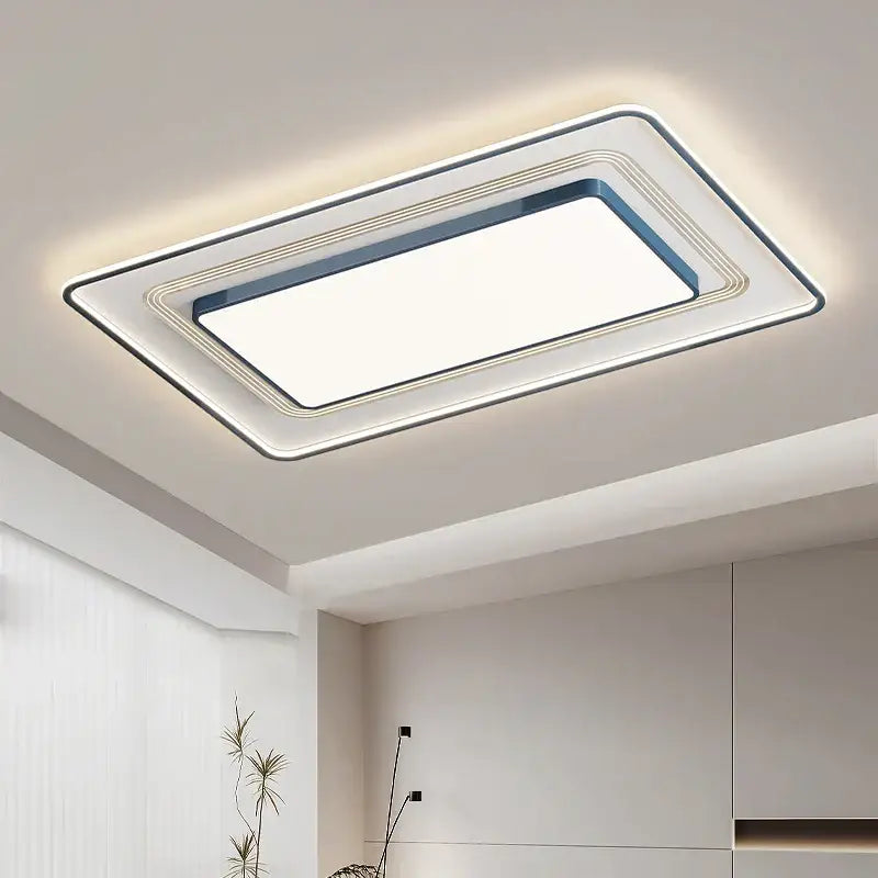 Modern black square led ceiling light for living room dimming