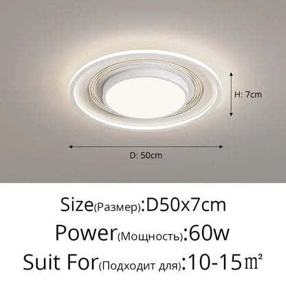 Modern black square led ceiling light for living room dimming