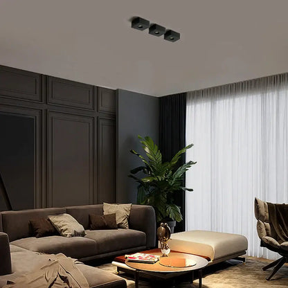 Modern black square led ceiling light living room recessed fixture
