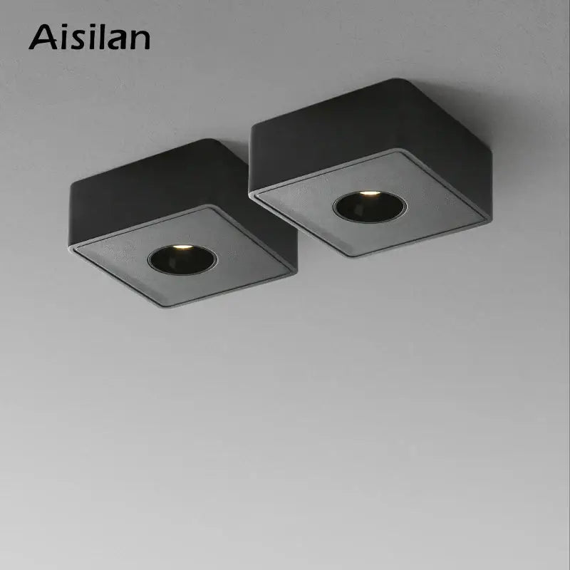 Modern black square led ceiling light living room recessed fixture