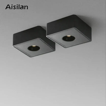Modern black square led ceiling light living room recessed fixture