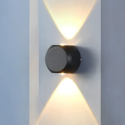 Modern black square led wall light garden sconce outdoor decor