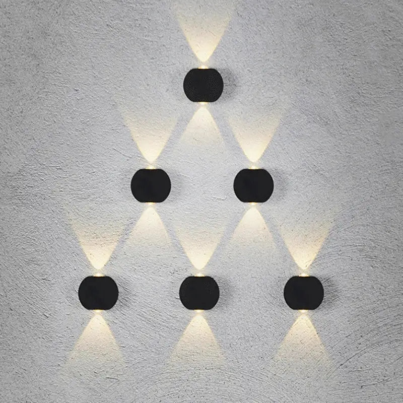 Modern black square led wall light garden sconce outdoor decor
