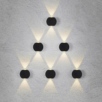 Modern black square led wall light garden sconce outdoor decor
