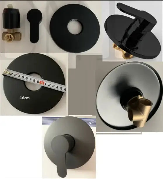 Modern black square wall mounted bathroom hook