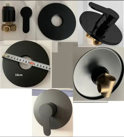 Modern black square wall mounted bathroom hook