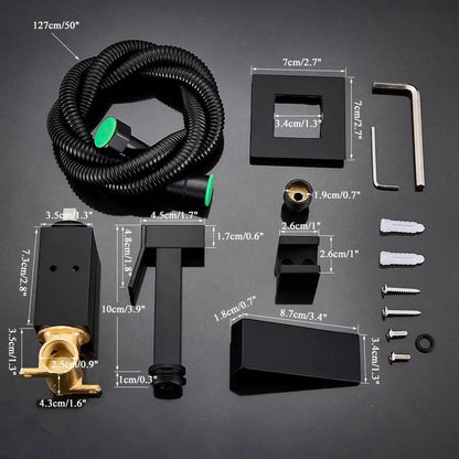 Modern black & stainless steel brass bidet faucet bathroom sprayer