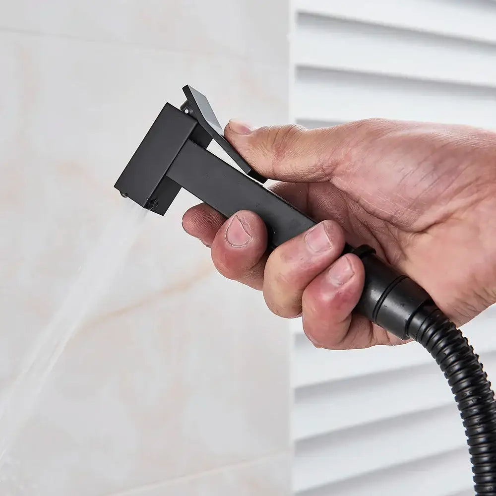 Modern black & stainless steel brass bidet faucet bathroom sprayer
