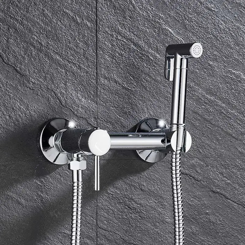 Modern black & stainless steel brass bidet faucet bathroom sprayer