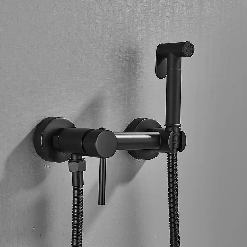 Modern black & stainless steel brass bidet faucet bathroom sprayer