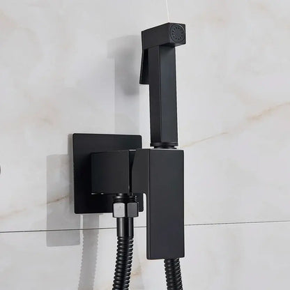 Modern black & stainless steel brass bidet faucet bathroom sprayer