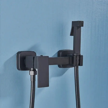 Modern black & stainless steel brass bidet faucet bathroom sprayer