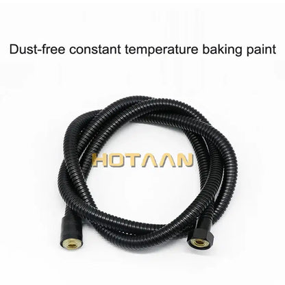 Modern black stainless steel flexible shower hose bathroom pipe