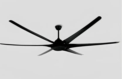 Modern black stainless steel large ceiling fan living room light