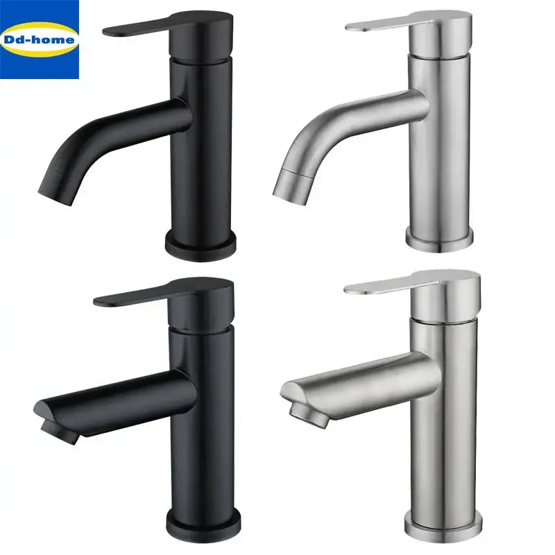 Modern black stainless steel single handle faucet bathroom mixer