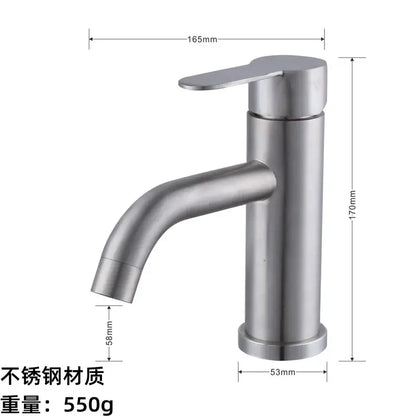 Modern black stainless steel single handle faucet bathroom mixer