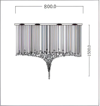 Modern black stone crystal chandelier hallway pendant light