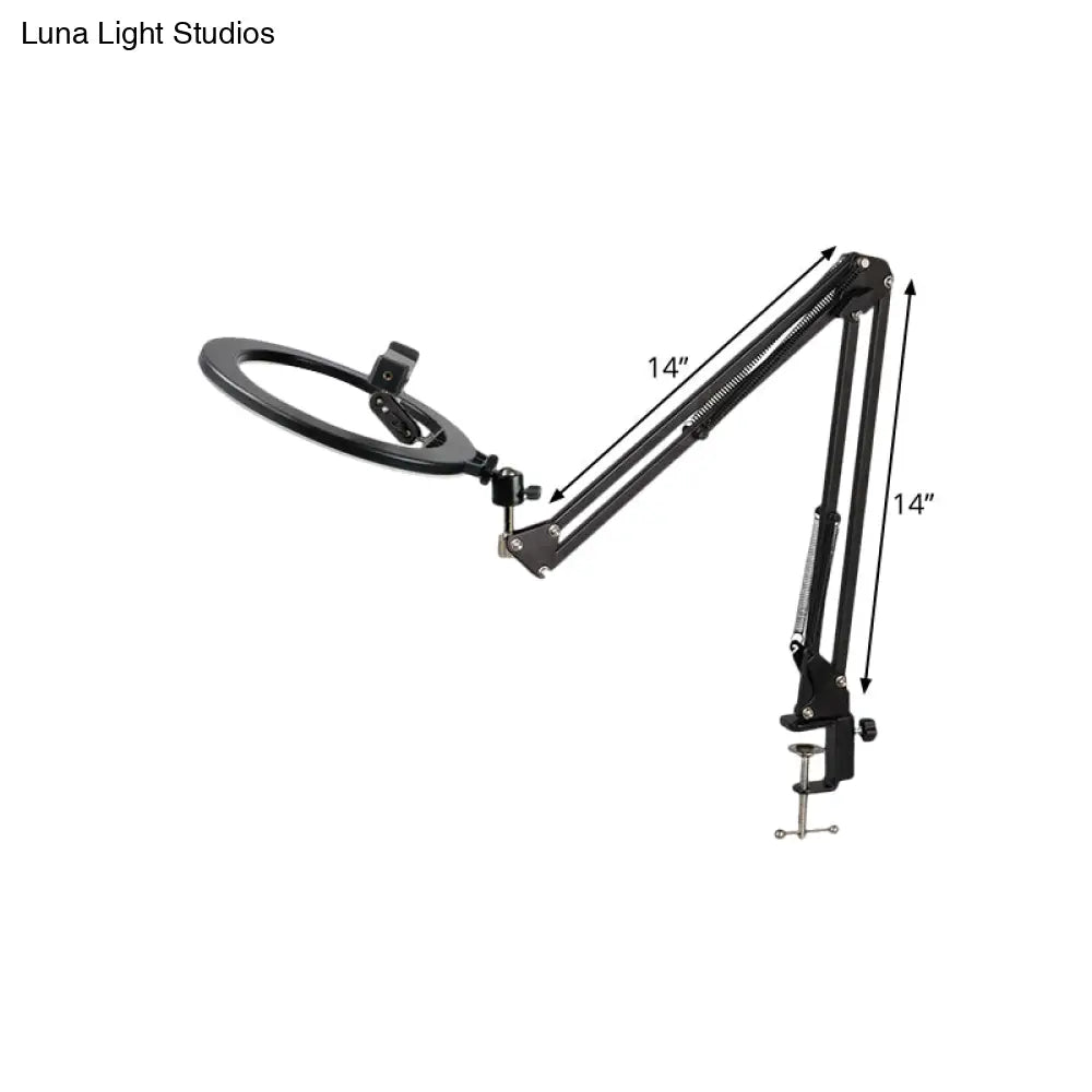 DecorBites™ Modern Black Swing Arm LED Mirror Light with USB Charging - Portable, Sleek Design